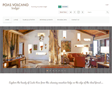 Tablet Screenshot of poasvolcanolodge.com